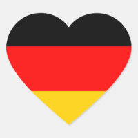Duitsland Vlag Hart Sticker