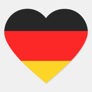 Duitsland Vlag Hart Sticker