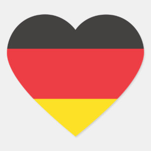 DUITSLAND VLAG HART STICKER