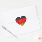 Duitsland Vlag Hart Stickers, glanzend, klein, Sticker (Envelop)