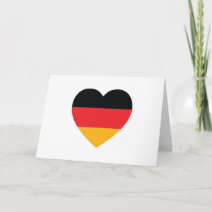 Duitsland Vlag Hart Wenskaart Kaart