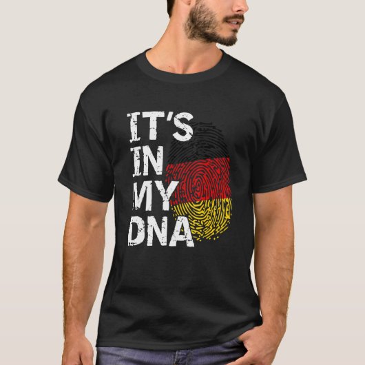 Duitsland Vlag Het zit in mijn DNA Duitse wortels T-shirt (Voorkant)