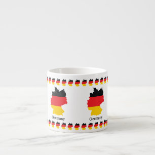 Duitsland Vlag in kaart Souvenir Design Espresso Kop