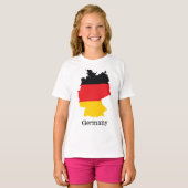 Duitsland Vlag in kaart Souvenir Design T-shirt (Voorkant volledig)