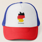 Duitsland Vlag in kaart Souvenir Design Trucker Pet (Voorkant)