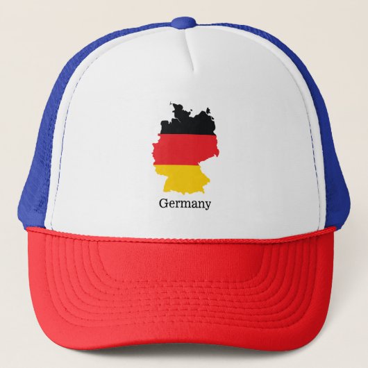 Duitsland Vlag in kaart Souvenir Design Trucker Pet (Voorkant)