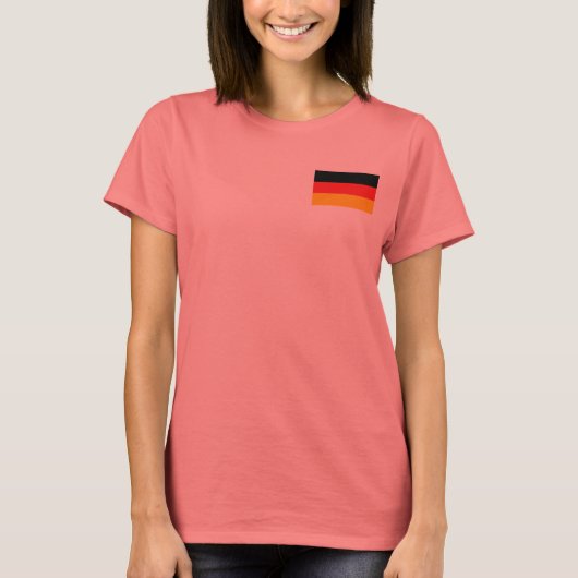 Duitsland vlag + kaart T-Shirt (Voorkant)