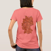 Duitsland vlag + kaart T-Shirt (Achterkant)