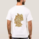 Duitsland Vlag + Kaart + Tekst T-Shirt (Achterkant)