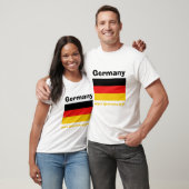 Duitsland Vlag + Kaart + Tekst T-Shirt (Unisex)