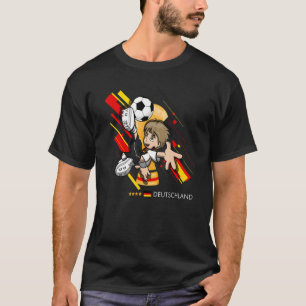 Duitsland vlag Kinder die voetbal speelt T-shirt