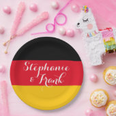 Duitsland vlag kleuren bruiloft papieren bordje (Feest)