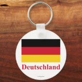 Duitsland vlag met naam in het Duits Sleutelhanger (Voorkant)