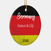 Duitsland Vlag Ornament, gepersonaliseerd Duitslan Keramisch Ornament (Rechts)