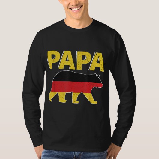 Duitsland Vlag Papa Beer Duitse Pap Vaderdag GIF T-shirt (Voorkant)