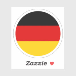 Duitsland Vlag Ronde Sticker