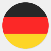 Duitsland Vlag Ronde Sticker (Voorkant)