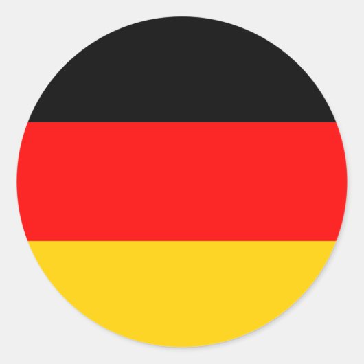 Duitsland Vlag Ronde Sticker (Voorkant)