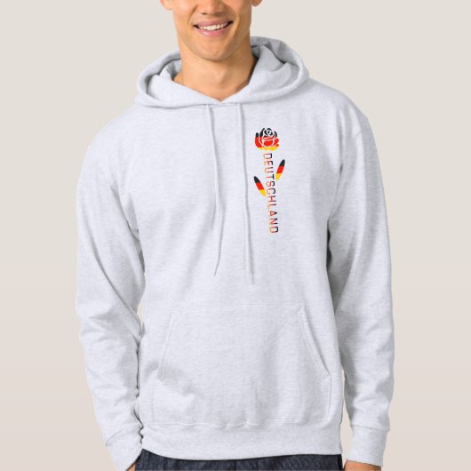 Duitsland Vlag Roos Hoodie (Voorkant)
