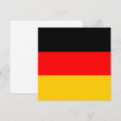 Duitsland - Vlag Uitnodiging (Voorkant / Achterkant)