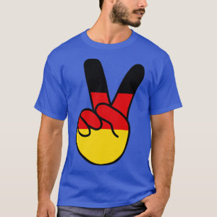 Duitsland Vlag V-teken T-shirt