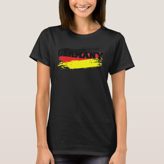 Duitsland vlag verst Engeland retrovlag T-shirt (Voorkant)