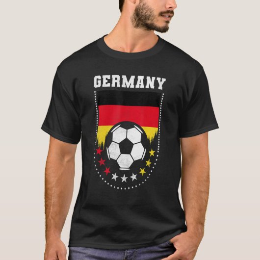 Duitsland Vlag Voetbalfan T-shirt (Voorkant)