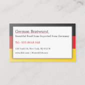 Duitsland vlag, volledig  Visitekaartje (Achterkant)