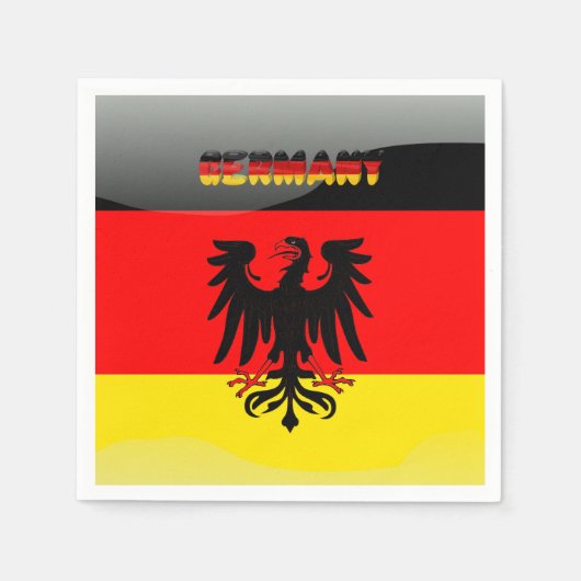 Duitsland vlag-Wapenschild Papieren servetten (Voorkant)
