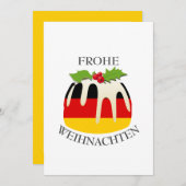 DUITSLAND VLAG| Weihnachtspudding| Festisch Feestdagenkaart (Voorkant / Achterkant)