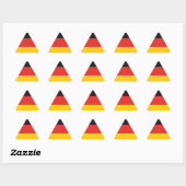 Duitsland Vlag x20 stickers Duitse driehoekige vla (Vel)
