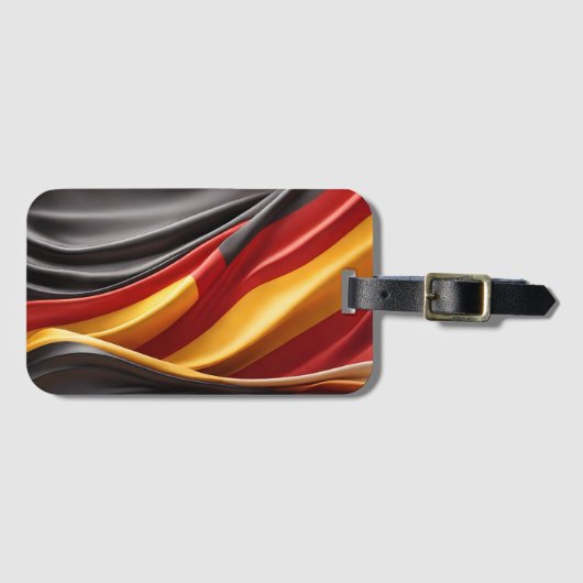 Duitsland vlag zijde textuur bagagelabel (Voorkant (horizontaal))