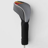 Duitsland vlag zijde textuur golfheadcover (Schuin)