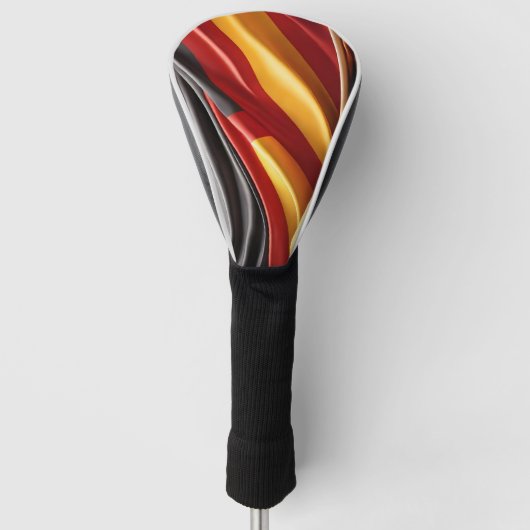 Duitsland vlag zijde textuur golfheadcover (Voorkant)