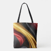 Duitsland vlag zijde textuur tote bag (Achterkant)