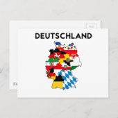 duitsland - vlaggenkaart briefkaart (Voorkant / Achterkant)