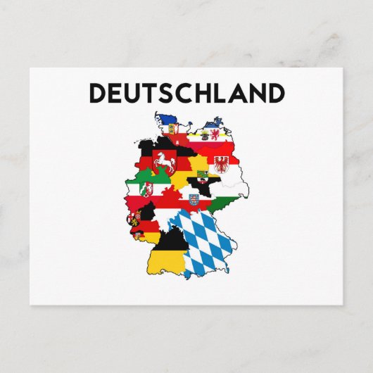 duitsland - vlaggenkaart briefkaart (Voorkant)