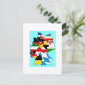 Duitsland — Vlaggenkaart Briefkaart (Staand voorkant)