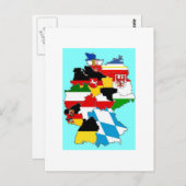 Duitsland — Vlaggenkaart Briefkaart (Voorkant / Achterkant)