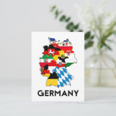 duitsland - vlaggenkaart briefkaart (Staand voorkant)