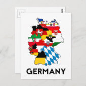 duitsland - vlaggenkaart briefkaart (Voorkant / Achterkant)