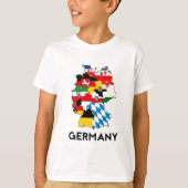duitsland - vlaggenkaart t-shirt (Voorkant)