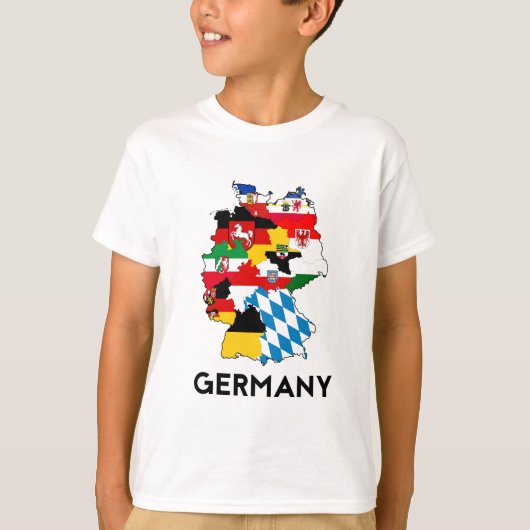duitsland - vlaggenkaart t-shirt (Voorkant)