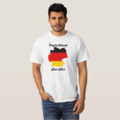 Duitsland Vlaggenkaart T-shirt (Voorkant volledig)