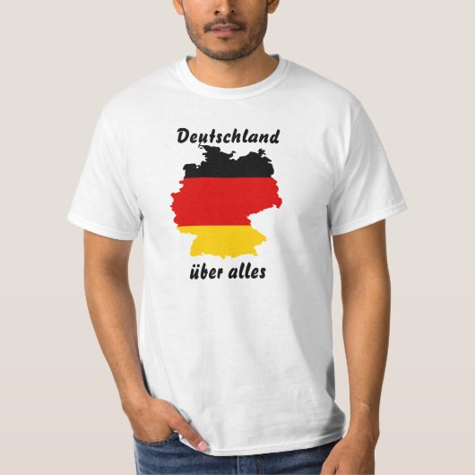 Duitsland Vlaggenkaart T-shirt (Voorkant)