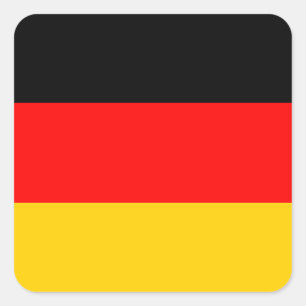 Duitsland Vlaggenpleisterkteken Vierkante Sticker