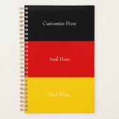 Duitsland vlagkleuren zwart rood goud op maat planner (Voorkant)
