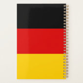 Duitsland vlagkleuren zwart rood goud op maat planner (Achterkant)