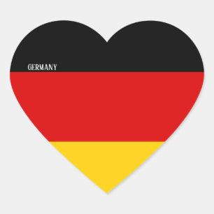 Duitsland vlagpatriottisch hart sticker