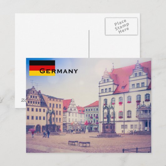 Duitsland vliegreizen toerisme briefkaart (Voorkant / Achterkant)